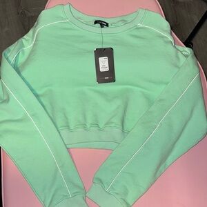 Fashion Nova Mint Green Crew Neck Sweater